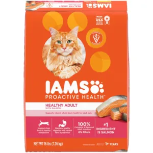 Iams Proactive Health Salmon Dry Cat Food, 16 lb Bag